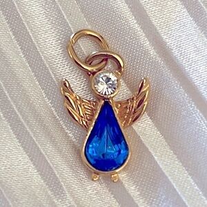 Vintage birthstone Angel charm for a necklace‎ or bracelet